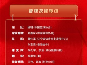 【博狗体育】中国男篮公布16人集训名单 周琦未能入选