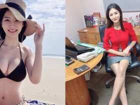 台北「銀行理財專員」沙灘展示極品身材!超兇猛「隱藏版胸器」份量太銷魂了…
