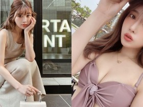 豐唇麻豆「胸前蝴蝶結有深溝」,嘴唇微嘟「畫面好誘惑」!