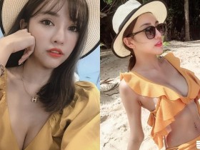 黃色穿搭超顯白~白白嫩嫩「陳咖喀」上圍超豐滿,配上水靈大眼根本是仙女~