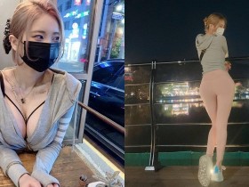 天菜級正妹湖邊夜跑,「緊身褲蜜桃臀」背影超殺!沒想到正面也好辣又好兇啊~