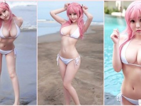 好粉嫩!海邊巨孚乚妹「新鮮肉體」美乳太逆天!若隱若現的「養眼畫面」讓人受不了…