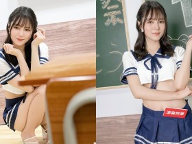 誘惑美乳學服女神「涼森鈴夢」,「火辣前傾」臀型超性感!