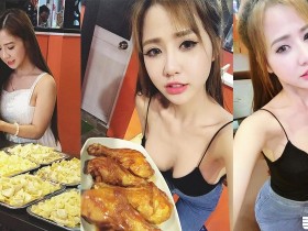 好犯規!「低胸叫賣妹」長輩快掉出來!那「白嫩美乳」讓人看得不要不要的…