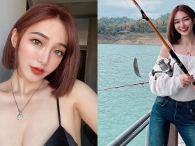 曾文水庫出現「氣質正妹」在釣魚!超甜笑容+窈窕身材,連路人都想上鉤啦!