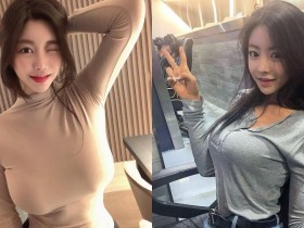 衝一波!去網咖隔壁坐著「兇兇美乳妹」,「邪惡的大份量車頭燈」讓整間店都騷動!