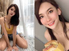 正妹小晰晰「新髮型搭配超兇趴跪姿勢」,「養眼深溝視角」實在好強大!