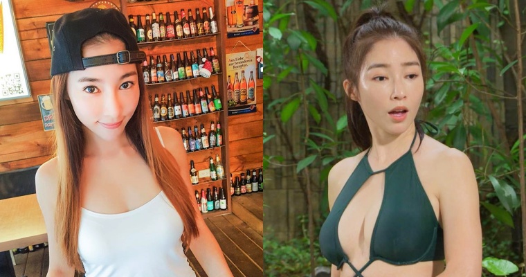 8 點檔好「胸」！女星「張家瑋」爆乳泳衣太吸睛 放風「E 杯豪乳」狂吸讚