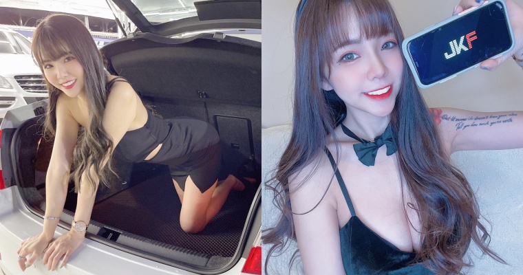 好甜美的「後車廂正妹」！微笑系美模「黛比」笑容、美腿迷倒網友