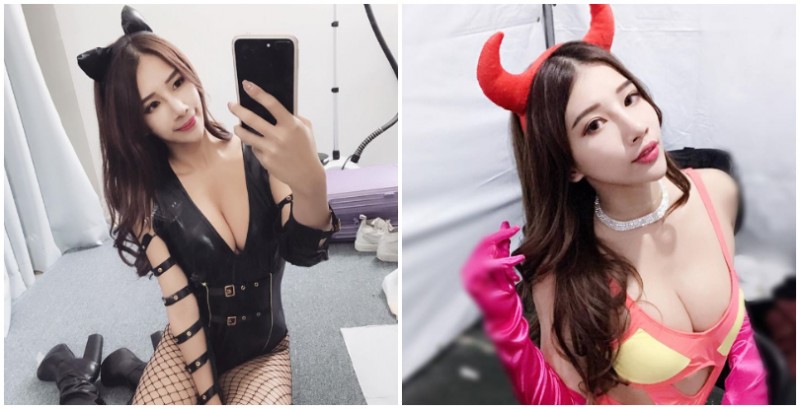 長腿「爆乳正妹」化身貓女還有小惡魔！用胸爆曲線問你想帶誰回家？