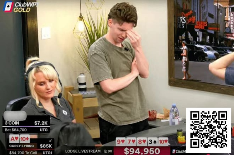 【EV扑克】单张成同花顺牌面，面对8倍底池全压，A高同花竟用抽签决定命运