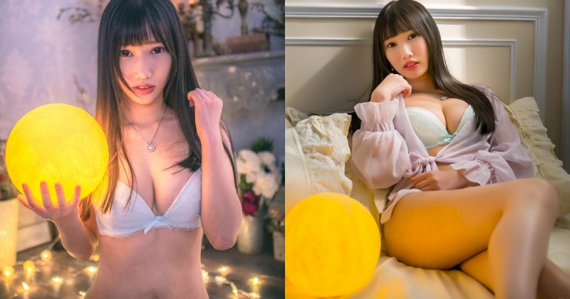 中秋佳節限定女友!「又又」衣衫半解挺美乳,在床上陪你好好賞月!
