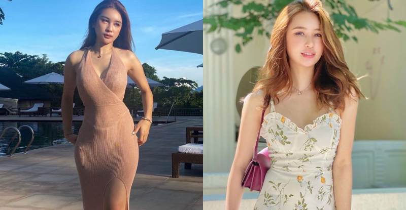 「時尚正妹」超薄洋裝曬暖陽，透視凹凸美體「還見小丁褲」