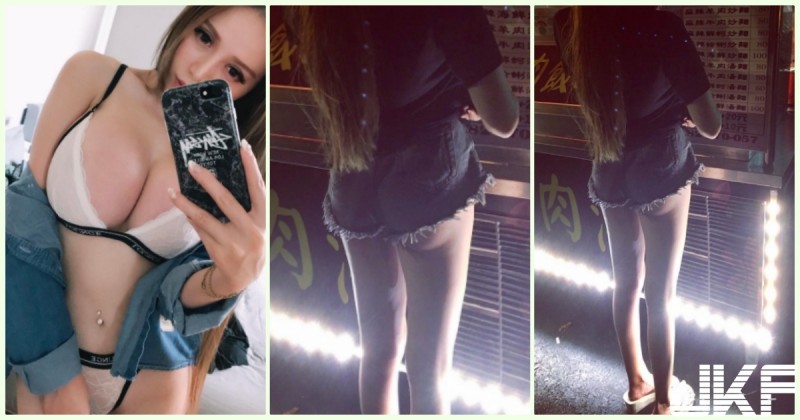 想被吃掉！買宵夜驚見「爆奶妹」屁股蛋太害羞！超猛「背影畫面」後面客人好興奮…