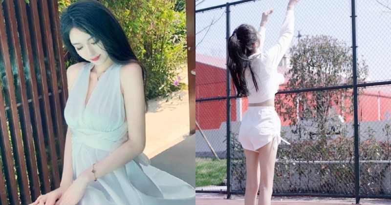 深圳大學「素人正妹」皮膚超白腿超長，操場投籃背影讓人瞬間戀愛！