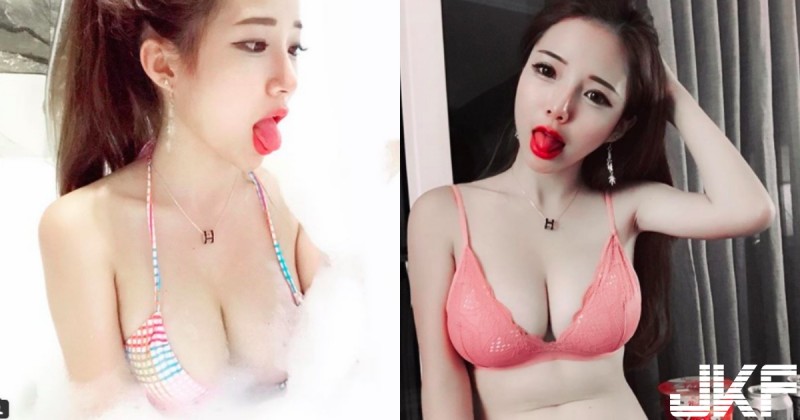 壞掉了！「白皙大奶妹」小舌好厲害，PO照大膽邀請網友：「下次一起吃吃」!