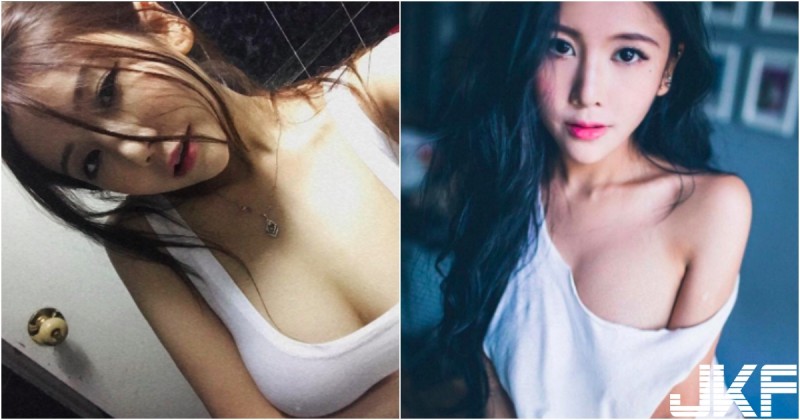 超狂「大奶港妹」！白色上衣超緊繃「葡萄乾外送」！配上白饅頭好美味啊！