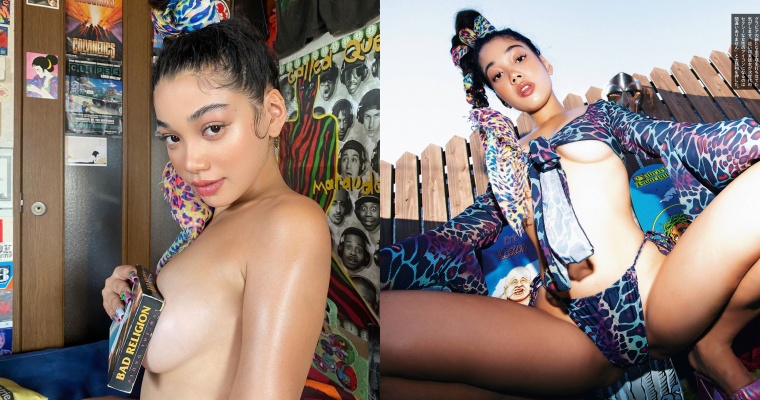 19 歲「巴日混血」Mayuri 這次脫了！「上半身光溜溜」有夠辣