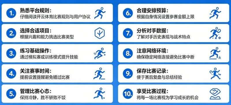 给新手的10条忠告：在开云体育开始你的第一场比赛
