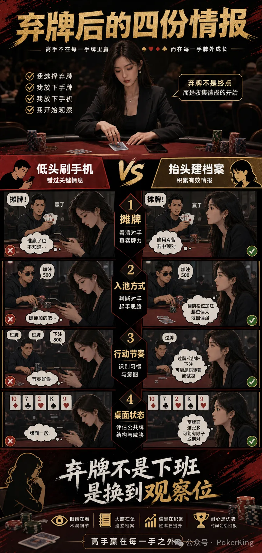 【EV扑克】弃牌后别急着摸手机：四份档案帮你把“发呆时间”变成观察时间